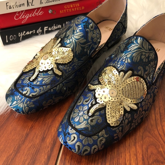H&M Shoes - H&M Sequin Bee Loafers Smoking Flats, Size 42/10